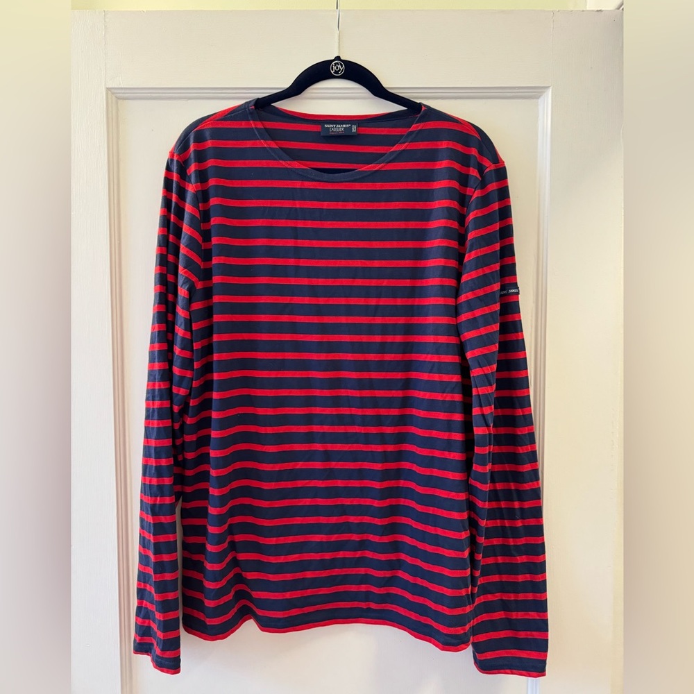 Saint James L’Atelier XL long sleeve striped shirt.